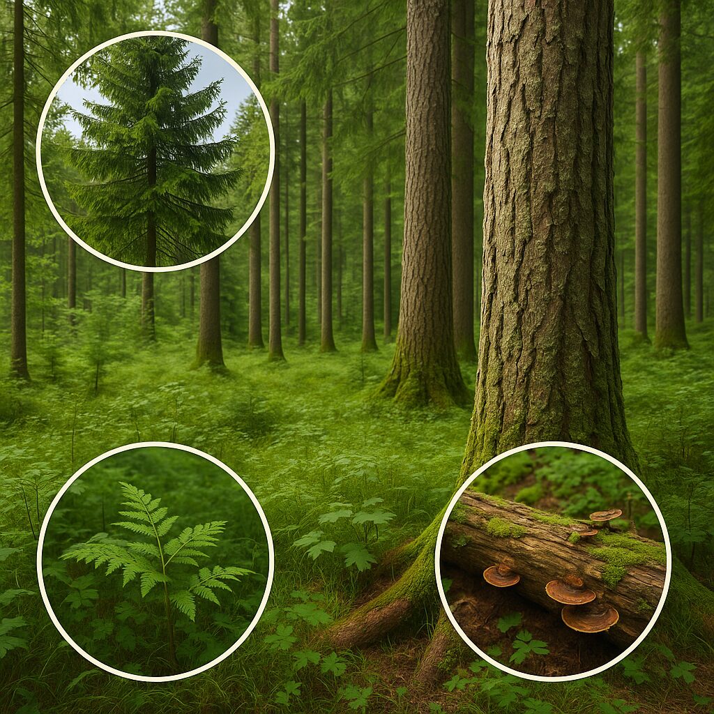 Jak rozpoznać zdrowy drzewostan — sygnały dobrego stanu lasu.