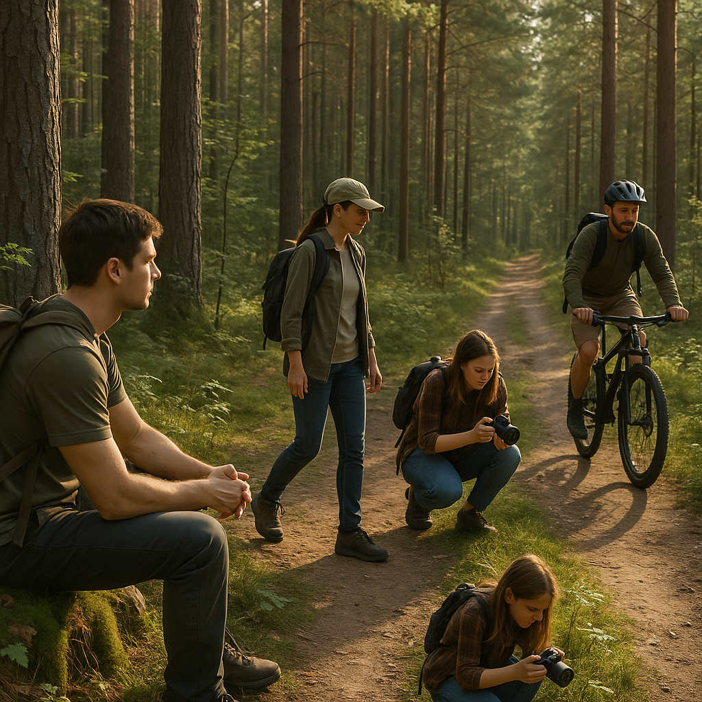 Funkcja rekreacyjna lasów — jak spędzać czas w lesie odpowiedzialnie.