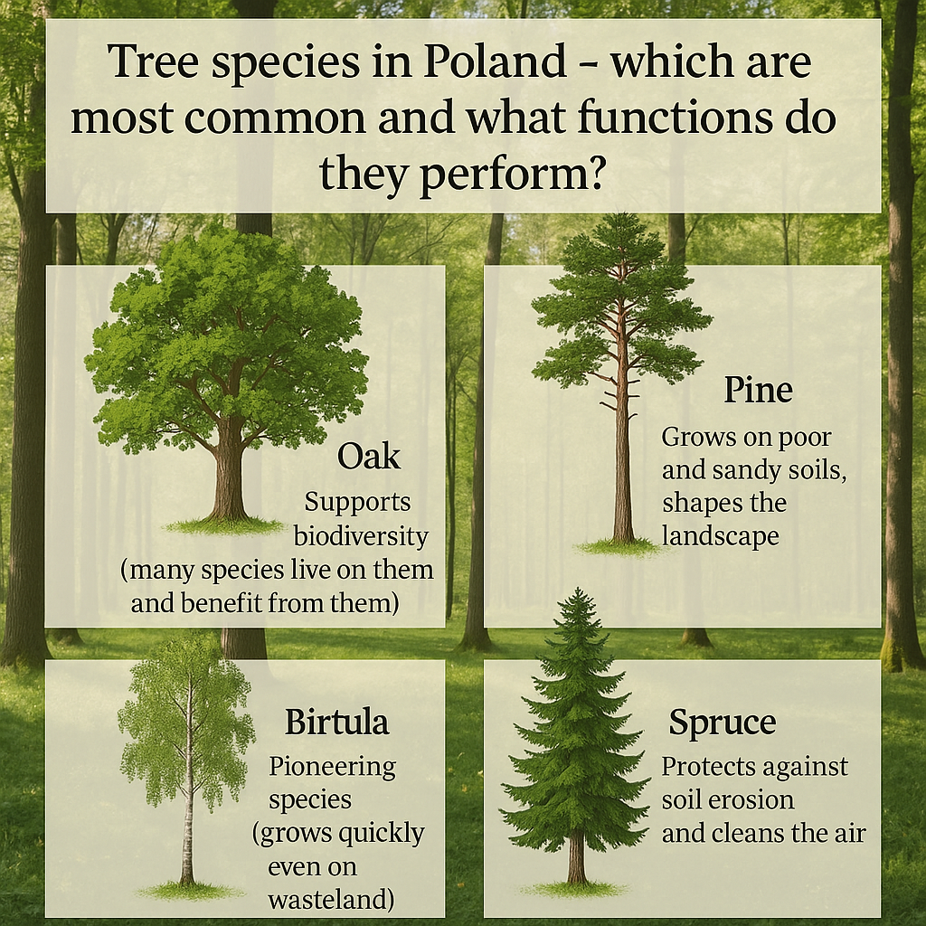 Gatunki drzew w Polsce — które najczęstsze i jakie pełnią funkcje.