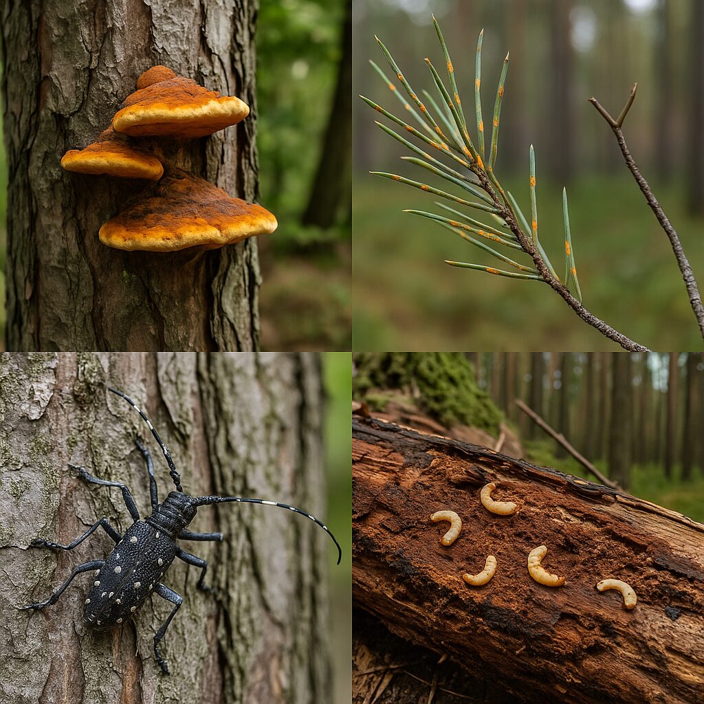 Główne choroby drzew i szkodniki w polskich lasach — jak je rozpoznać.