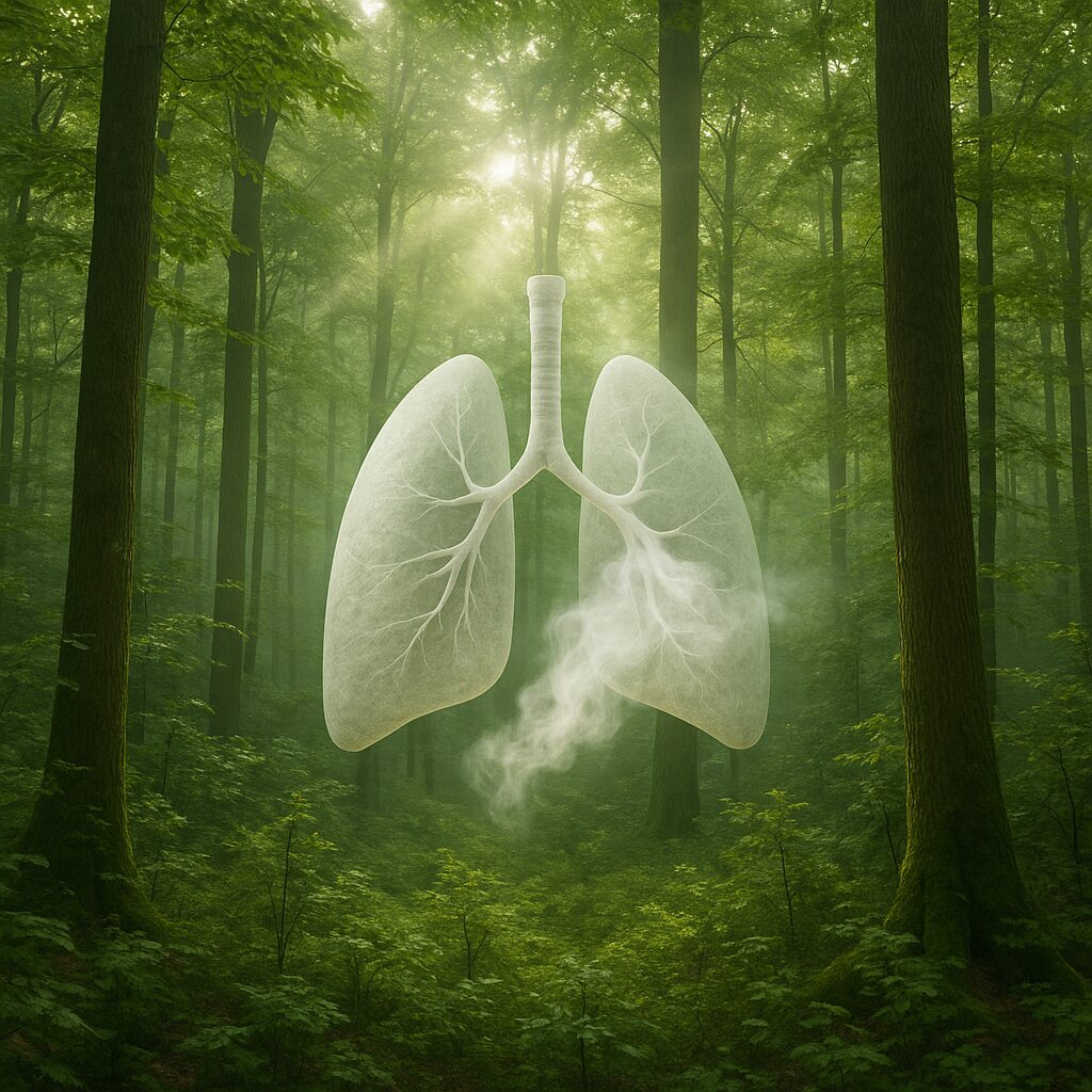 Lasy jako „zielone płuca” — jak drzewa wpływają na jakość powietrza.