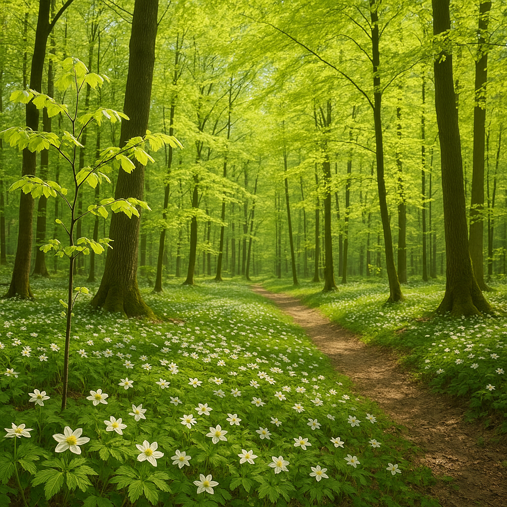 Las wiosną — okres odnowy, rozkwitu, jakie zmiany zachodzą w drzewostanie.