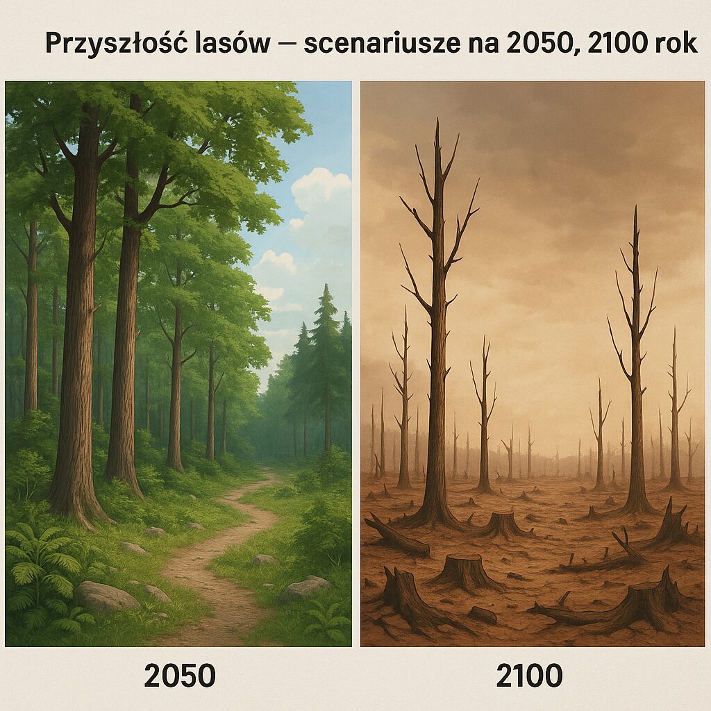 Przyszłość lasów — scenariusze na 2050, 2100 rok.