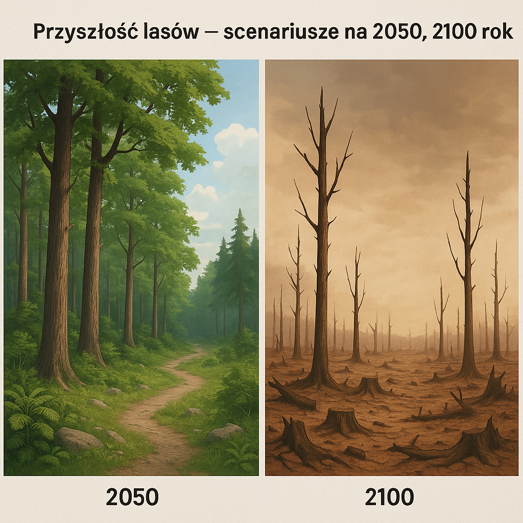 Przyszłość lasów — scenariusze na 2050, 2100 rok.