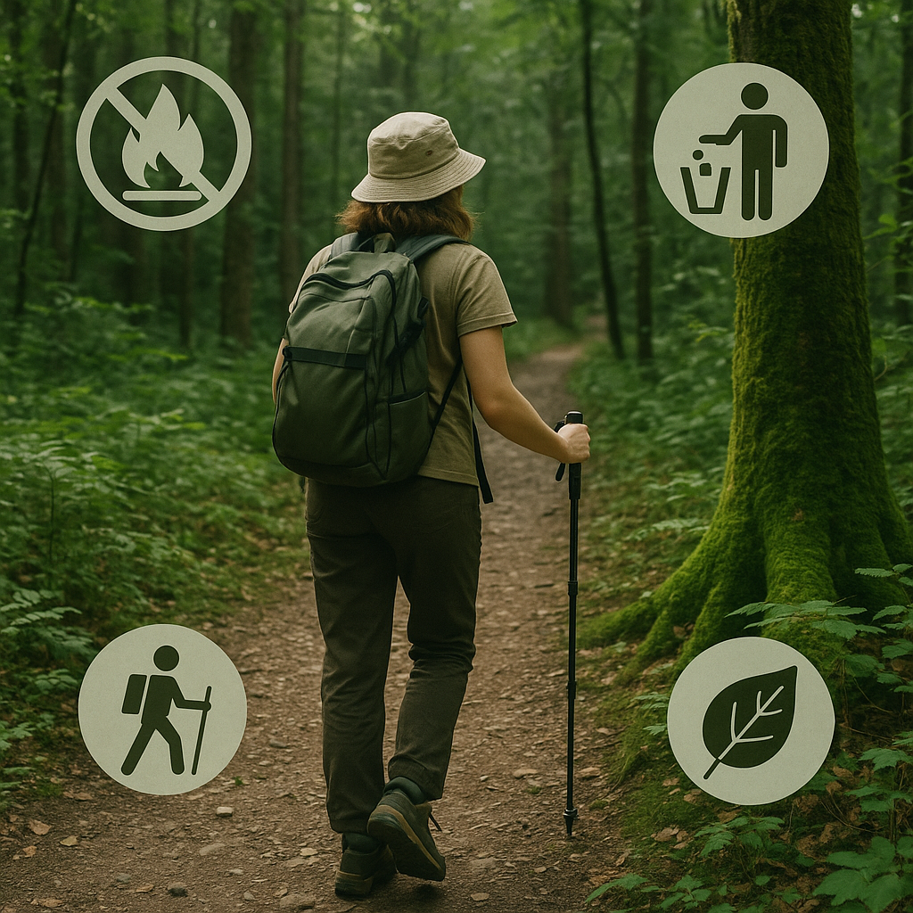 Turystyka w lesie — dobre praktyki, by nie szkodzić przyrodzie.