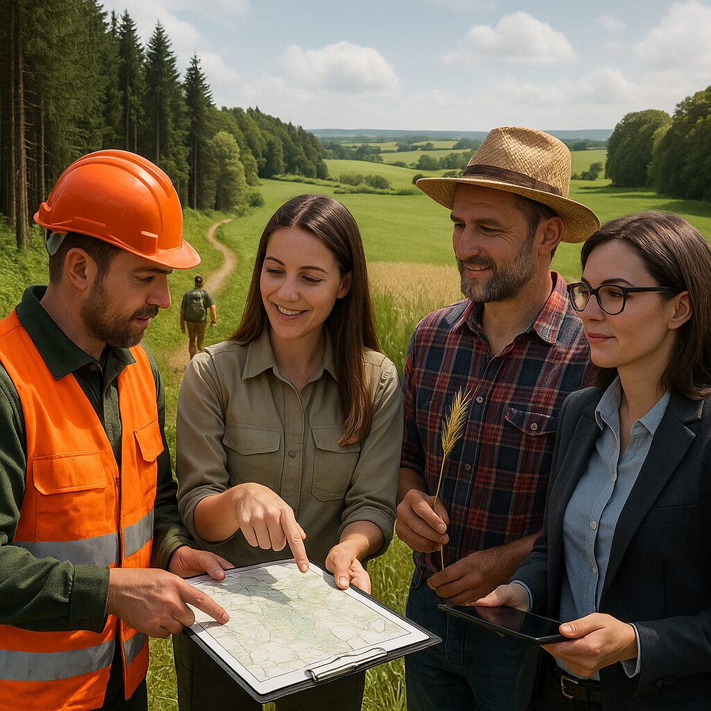 Współpraca między sektorami — leśnictwo, ochrona przyrody, rolnictwo i turystyka.