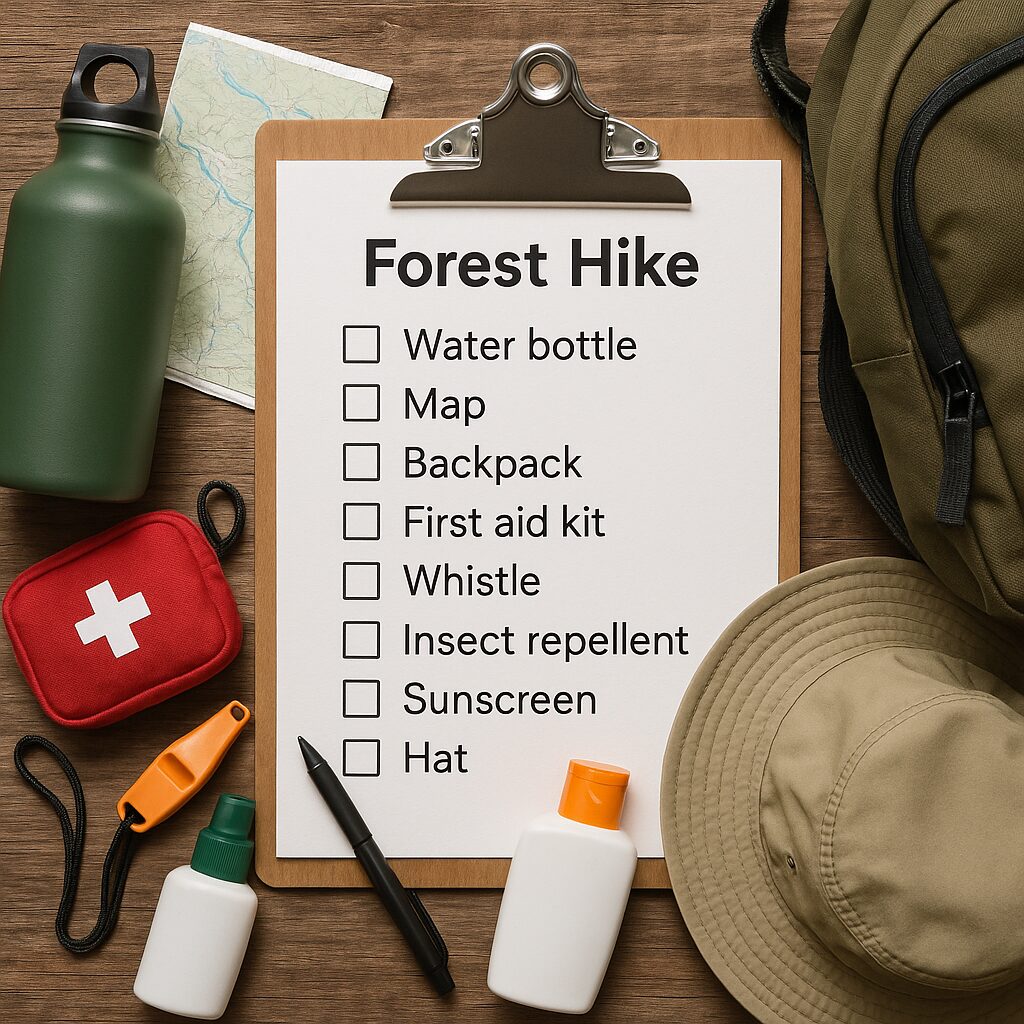 Wycieczki do lasu — lista kontrolna, co zabrać, by było bezpiecznie i zgodnie z zasadami.