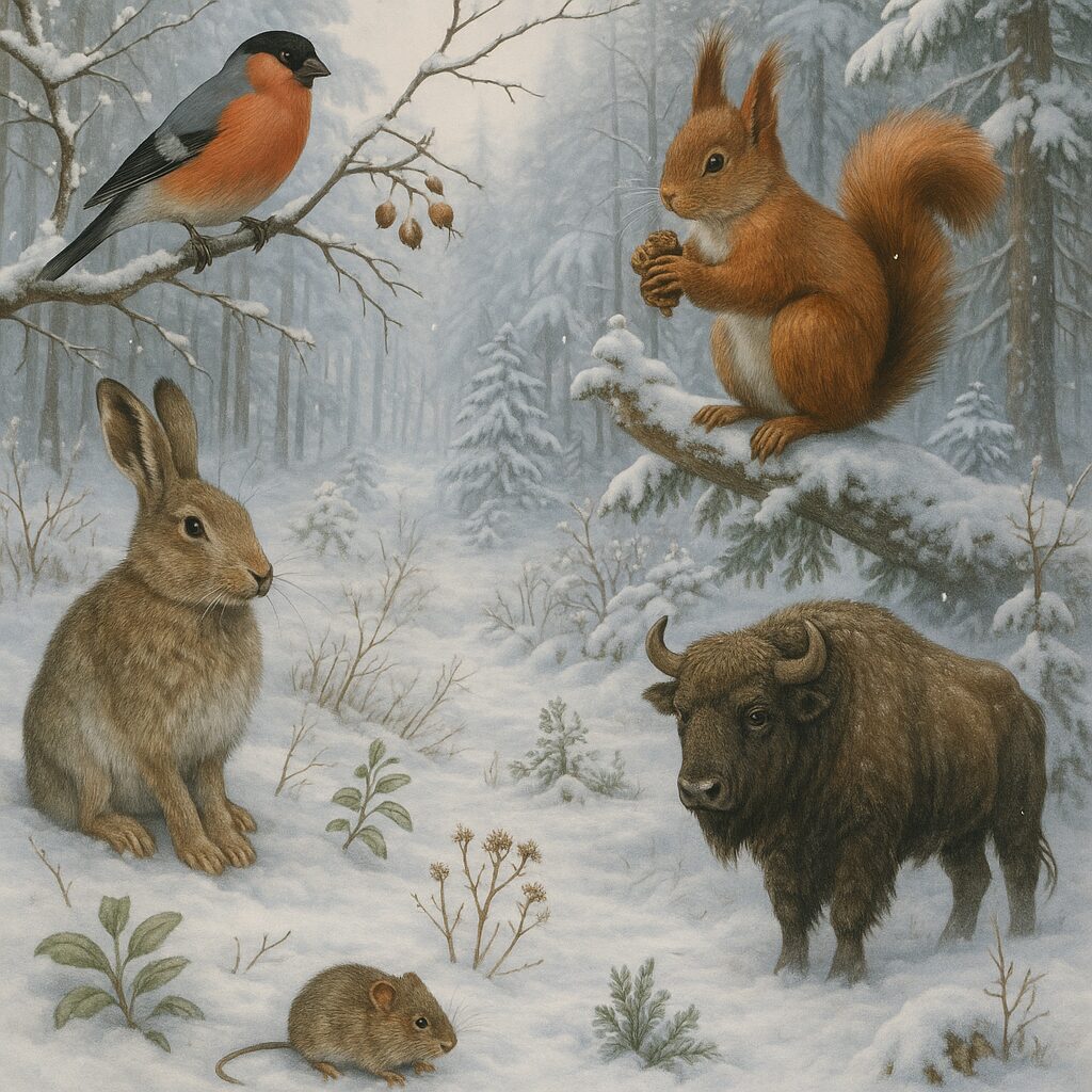 Zimowe życie lasu — jak zwierzęta i rośliny adaptują się do mrozów.