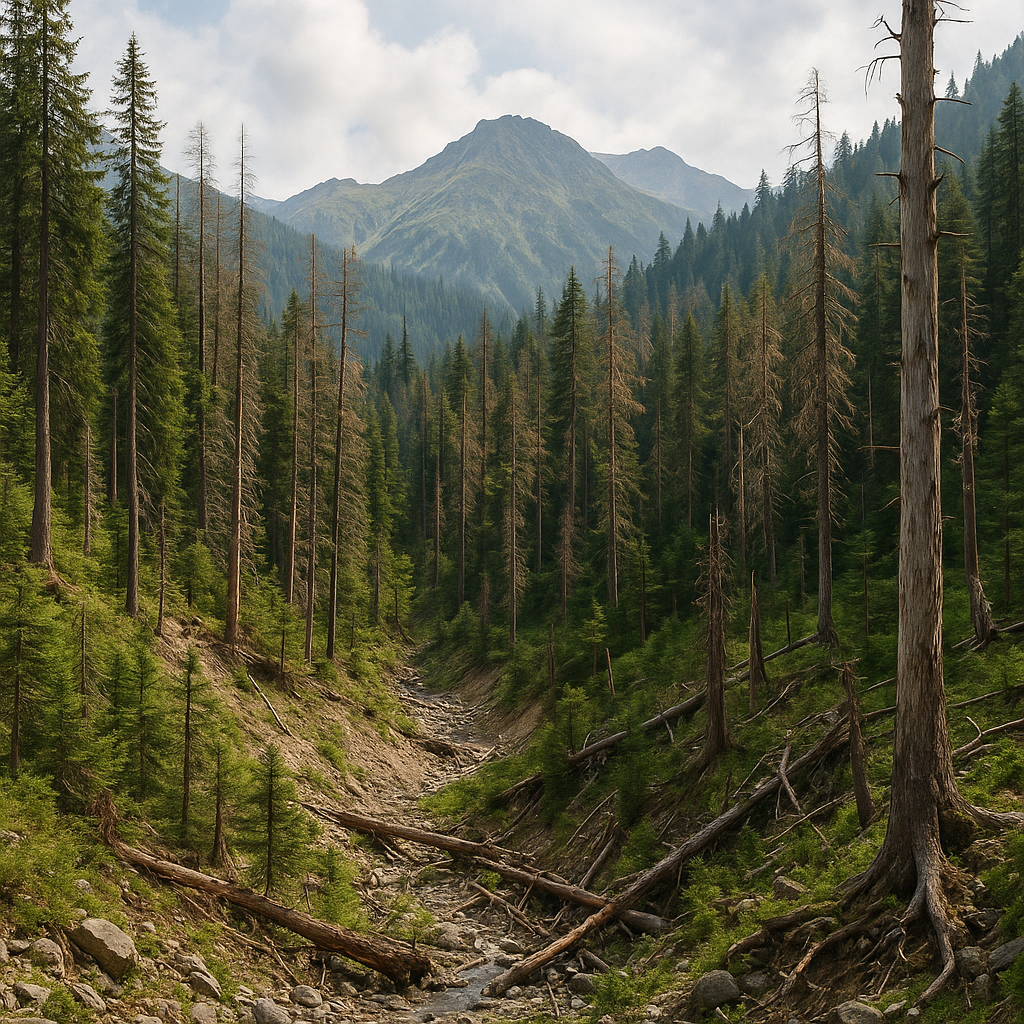 Lasy w regionach górskich — specyfika, zagrożenia i adaptacje.