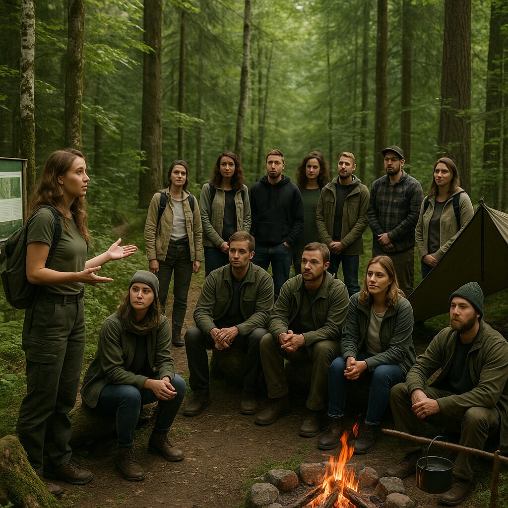 Leśna edukacja dla dorosłych — warsztaty, ścieżki przyrodnicze, bivaki.
