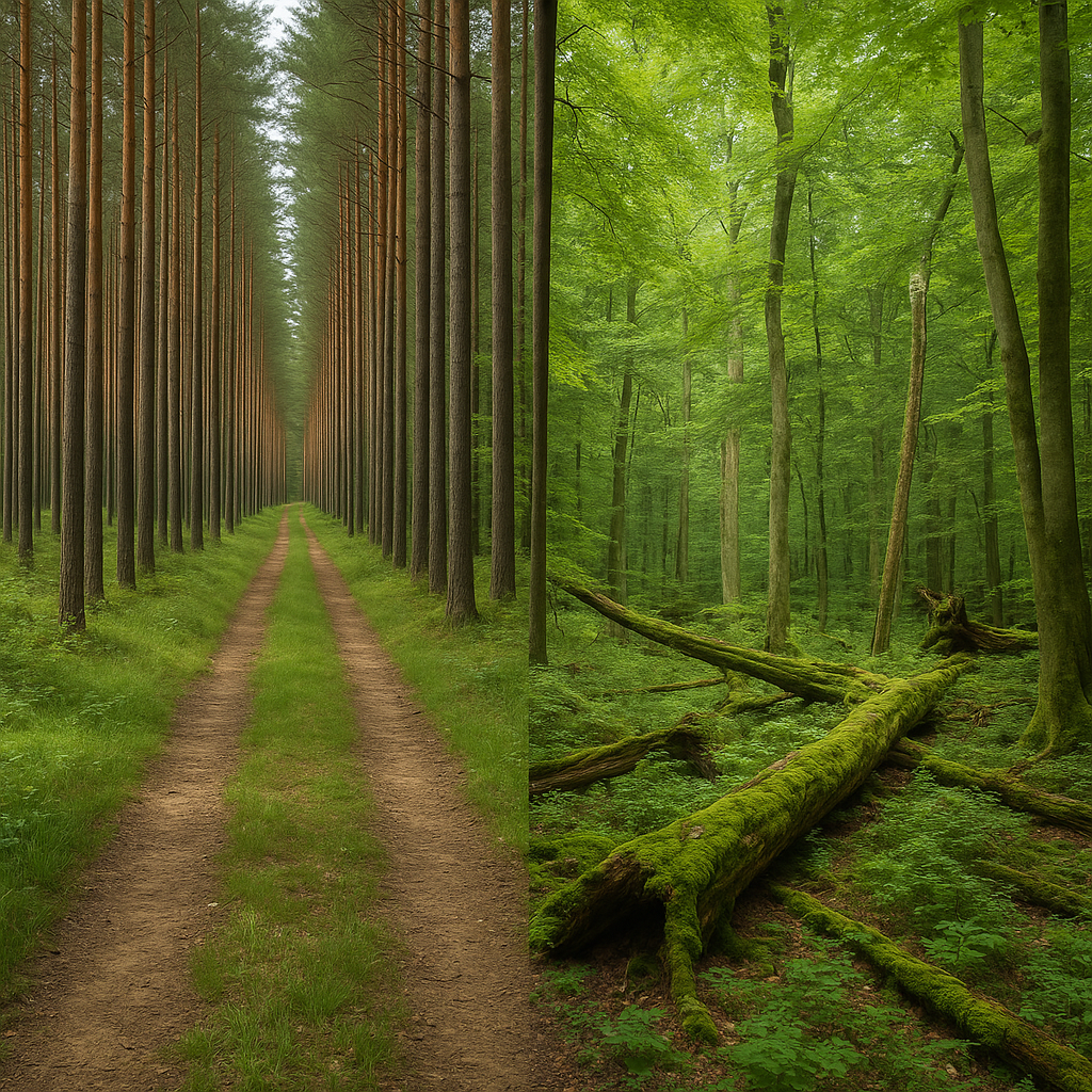 Czym różni się las gospodarczy od rezerwatu przyrody.
