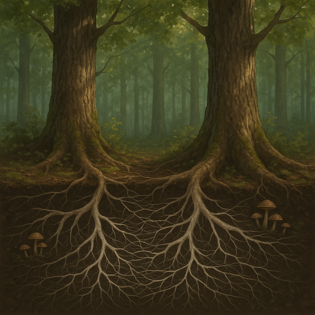 Jak drzewa komunikują się ze sobą przez sieć grzybni – „internet lasu”.