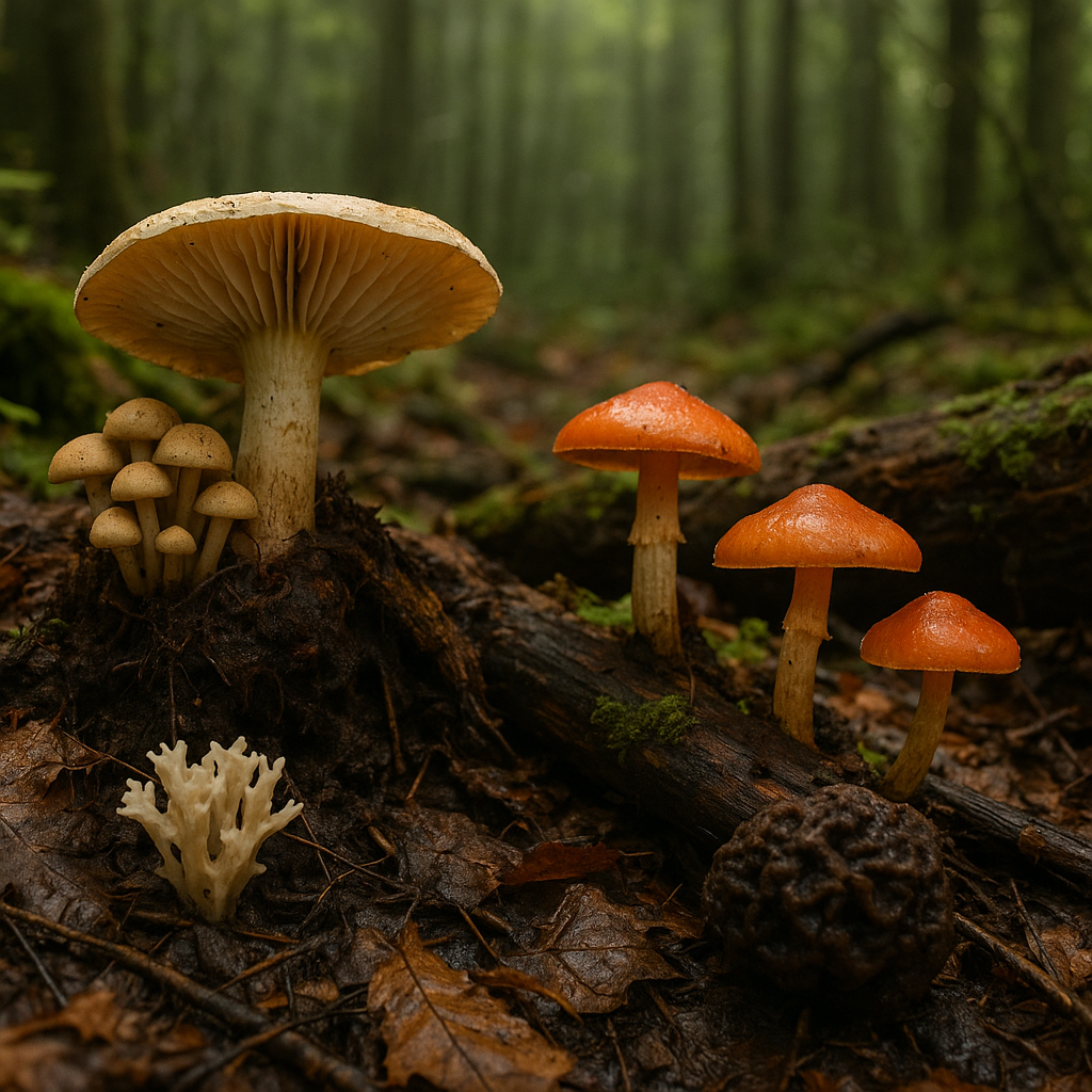 Leśne grzyby — rola w rozkładzie materii i jako wskaźnik zdrowia lasu.