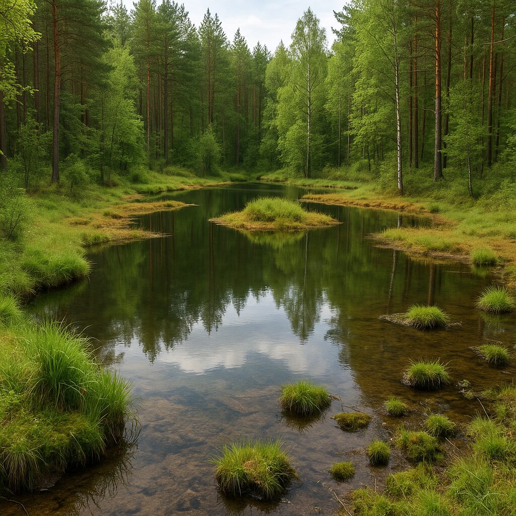 Jak działa leśna retencja wody – naturalne zbiorniki i mikrojeziora.