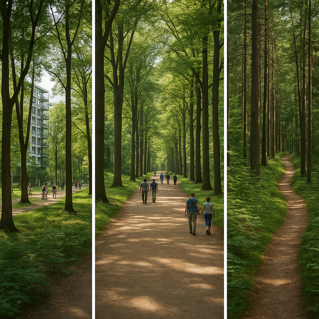 Miejskie lasy, parki leśne, lasy rekreacyjne — różnice w użytkowaniu.