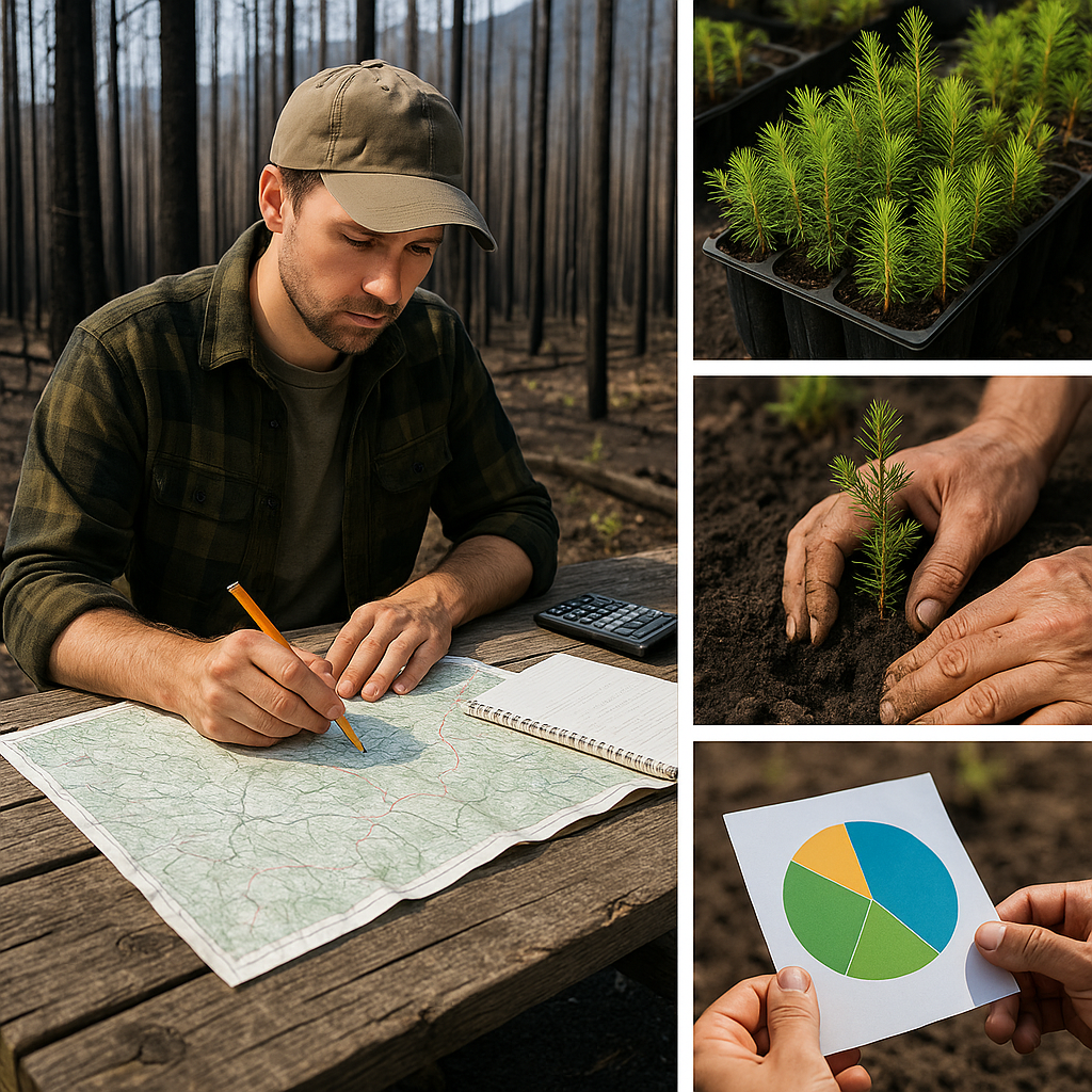Odbudowa lasów po pożarach — planowanie, wybór gatunków, koszty.