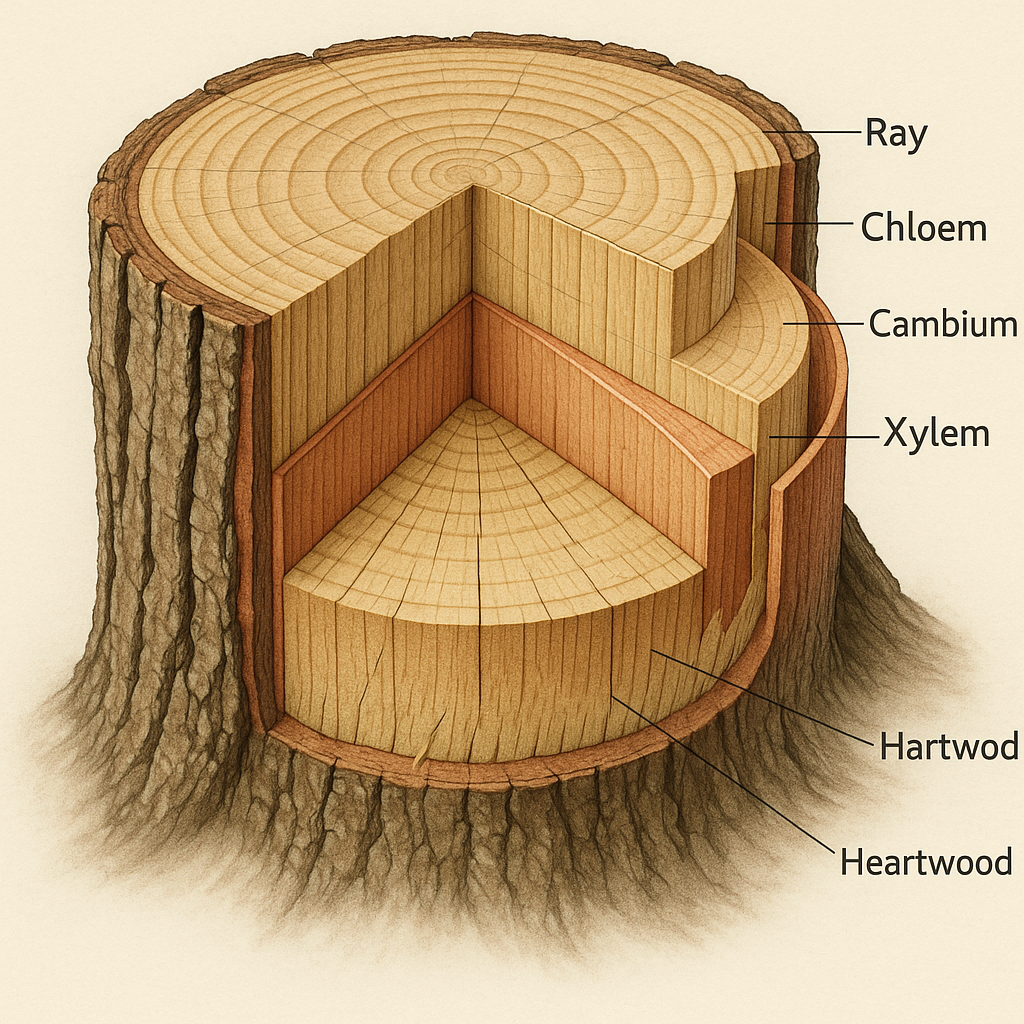 Budowa anatomiczna drewna