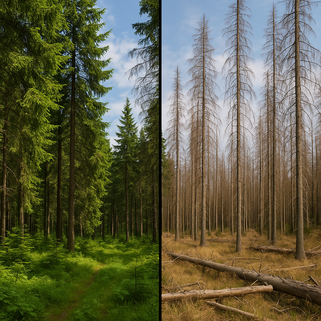 Jak zmieniają się lasy Europy Środkowej pod wpływem suszy.