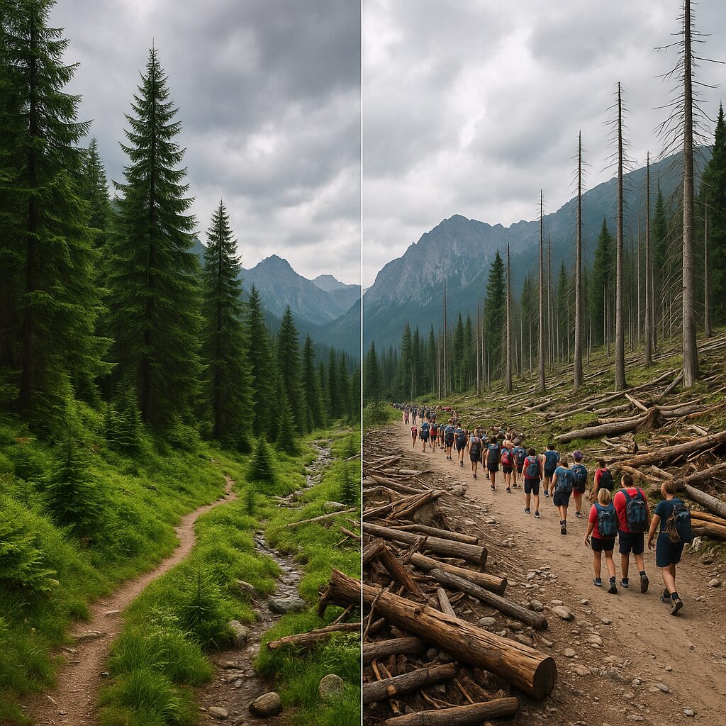 Jak zmieniają się lasy górskie pod wpływem turystyki masowej.
