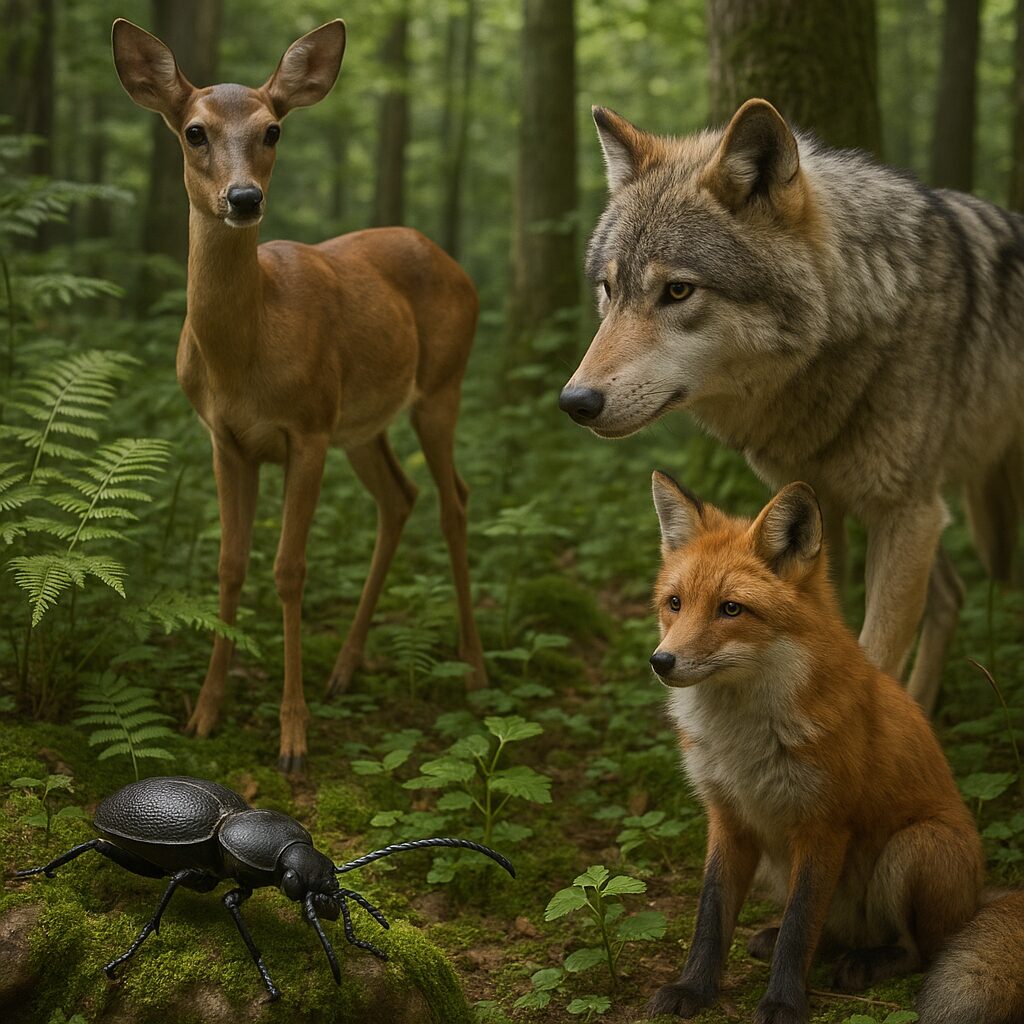 Jakie zwierzęta są kluczowe dla utrzymania równowagi ekosystemu leśnego.