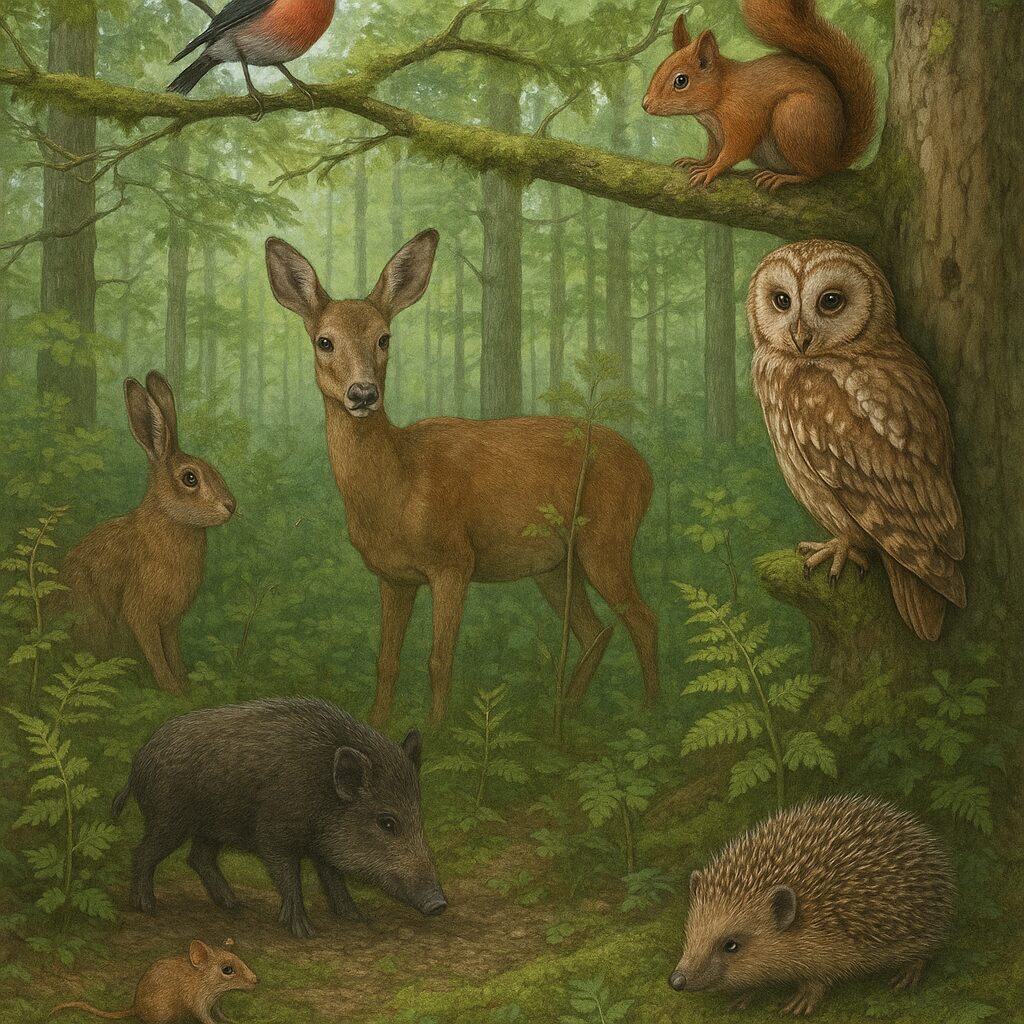 Las jako dom – jak zwierzęta wykorzystują różne piętra drzewostanu.