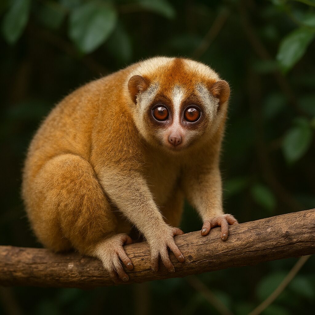 Lori gruboogonowy – Nycticebus coucang