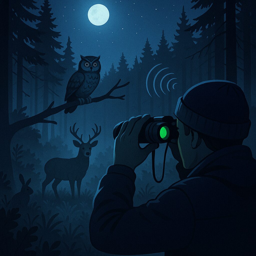 Las w nocy – jak bezpiecznie prowadzić obserwacje i co można wtedy usłyszeć.