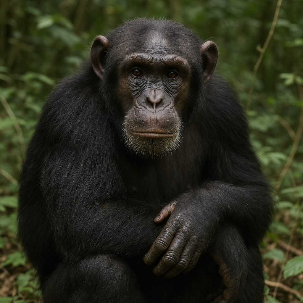 Szympans czarny – Pan troglodytes schweinfurthii