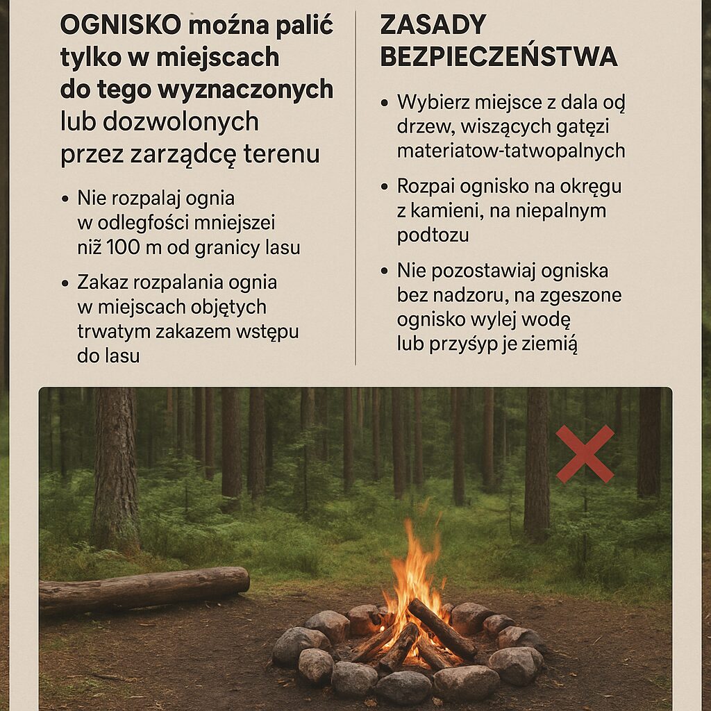 Jak wybrać idealne miejsce na ognisko w lesie – przepisy i zasady bezpieczeństwa.