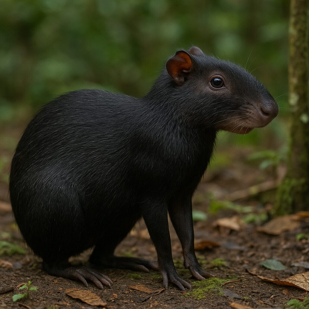 Aguti czarny – Dasyprocta fuliginosa