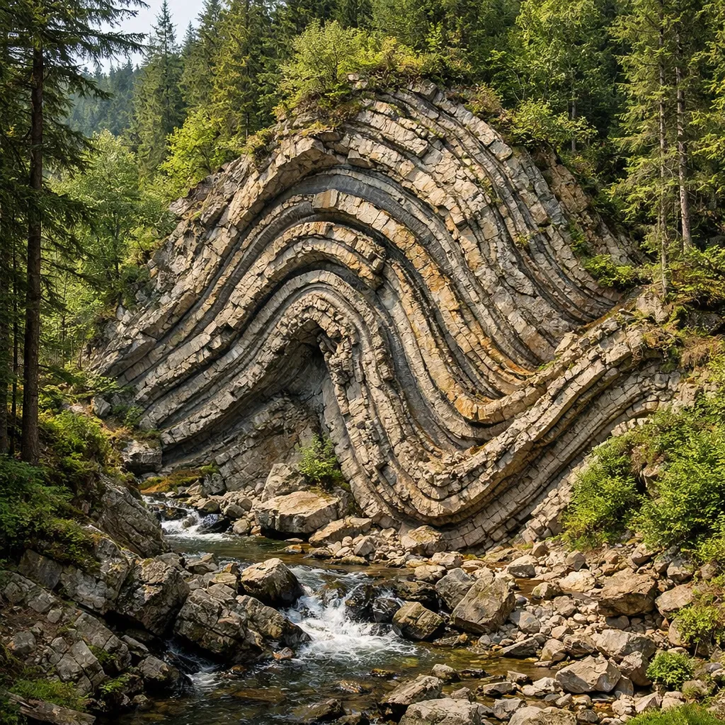 Fałdowanie geologiczne w lasach