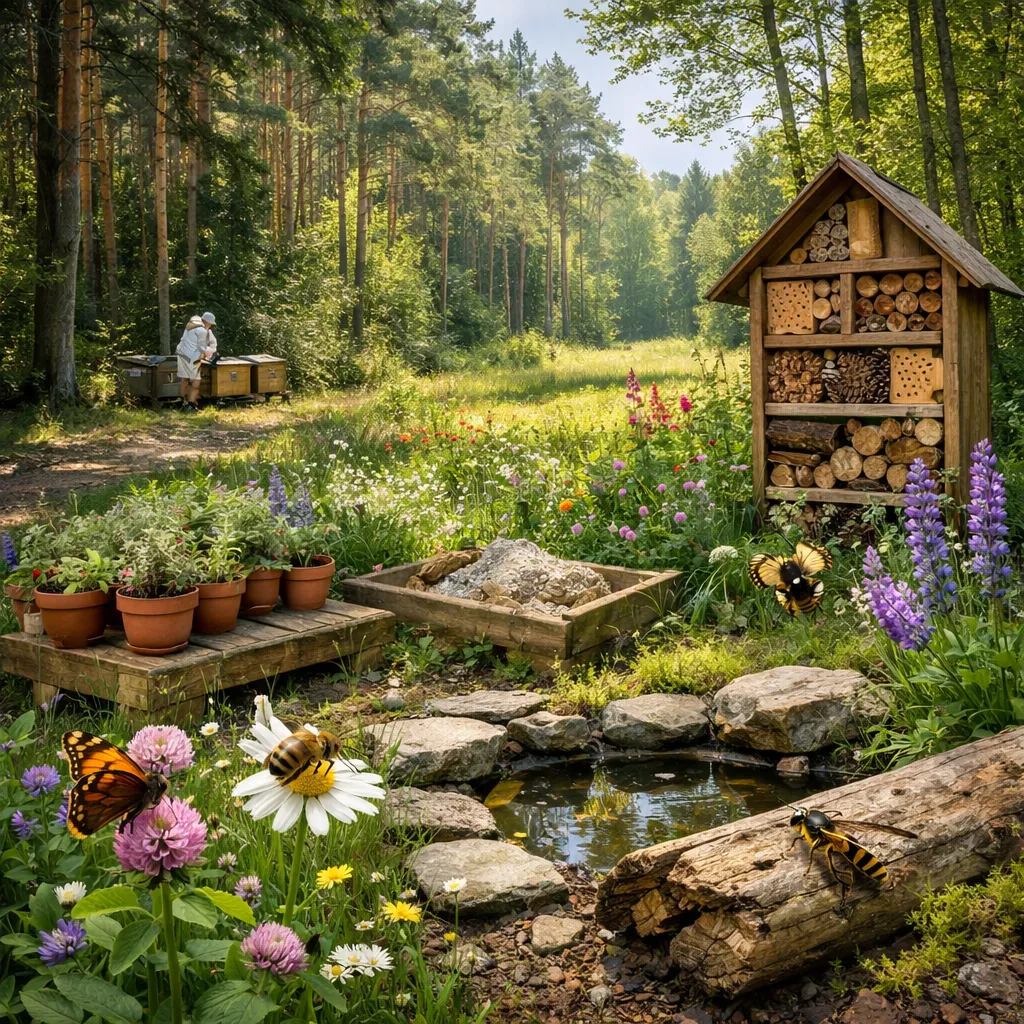 Lasy a owady zapylające – jak tworzyć przyjazne przestrzenie w obrębie drzewostanu.