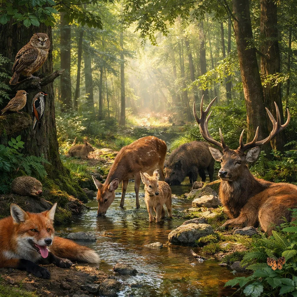 Lasy jako schronienie dla zwierząt w czasie upałów.