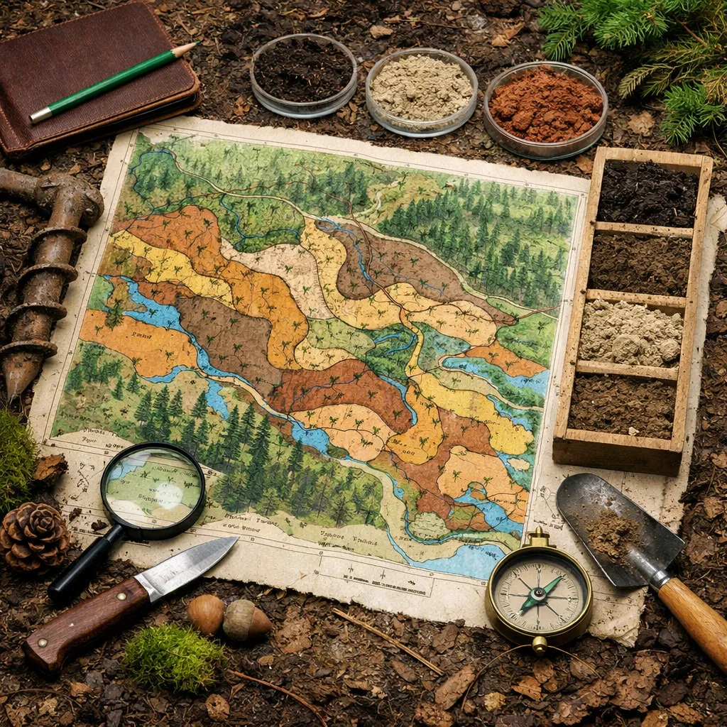 Leśna gleboznawcza mapa