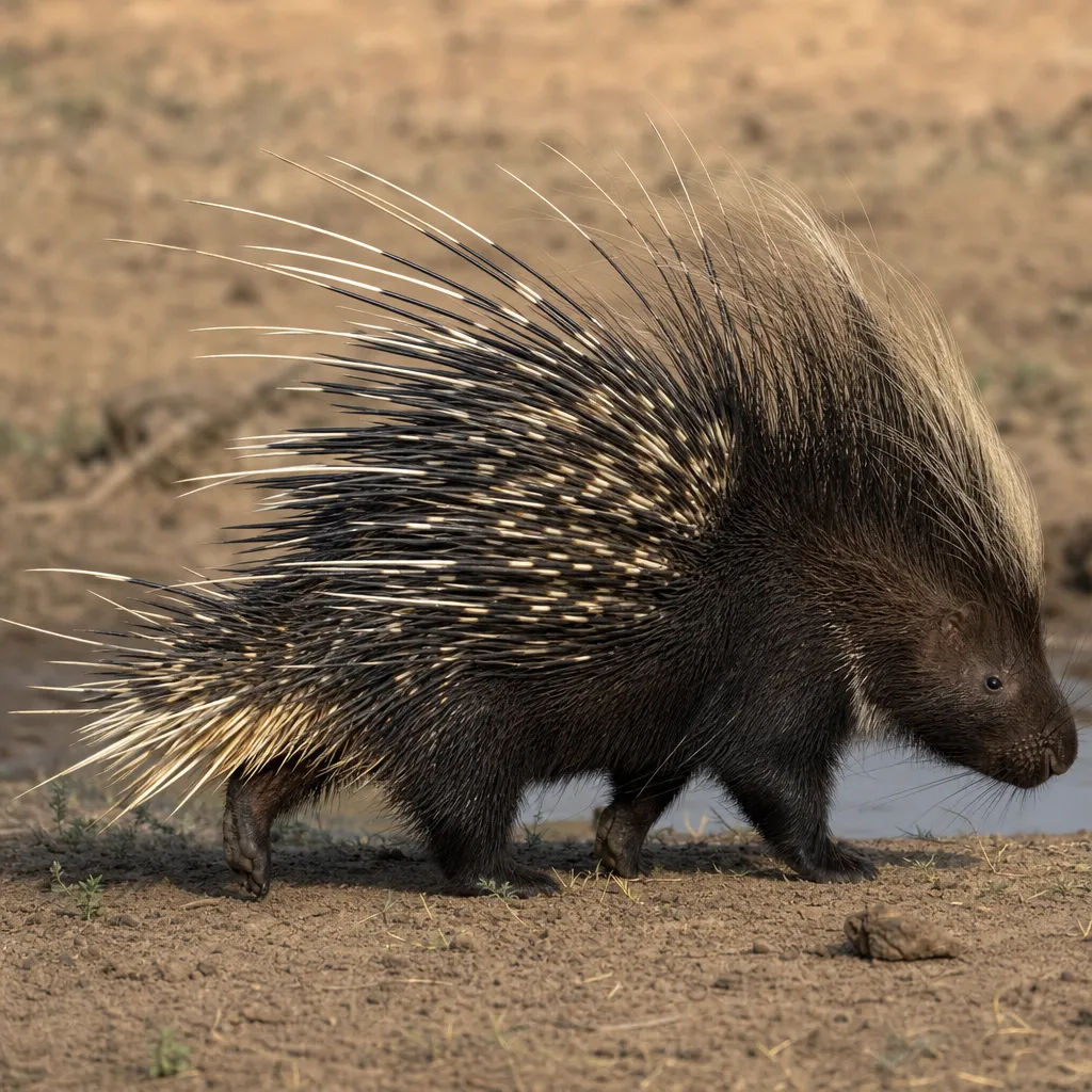 Kolczak afrykański – Hystrix africaeaustralis