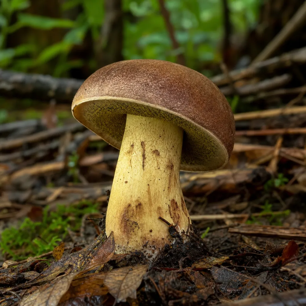 Podgrzybek tęgoskórowy - Pseudoboletus parasiticus