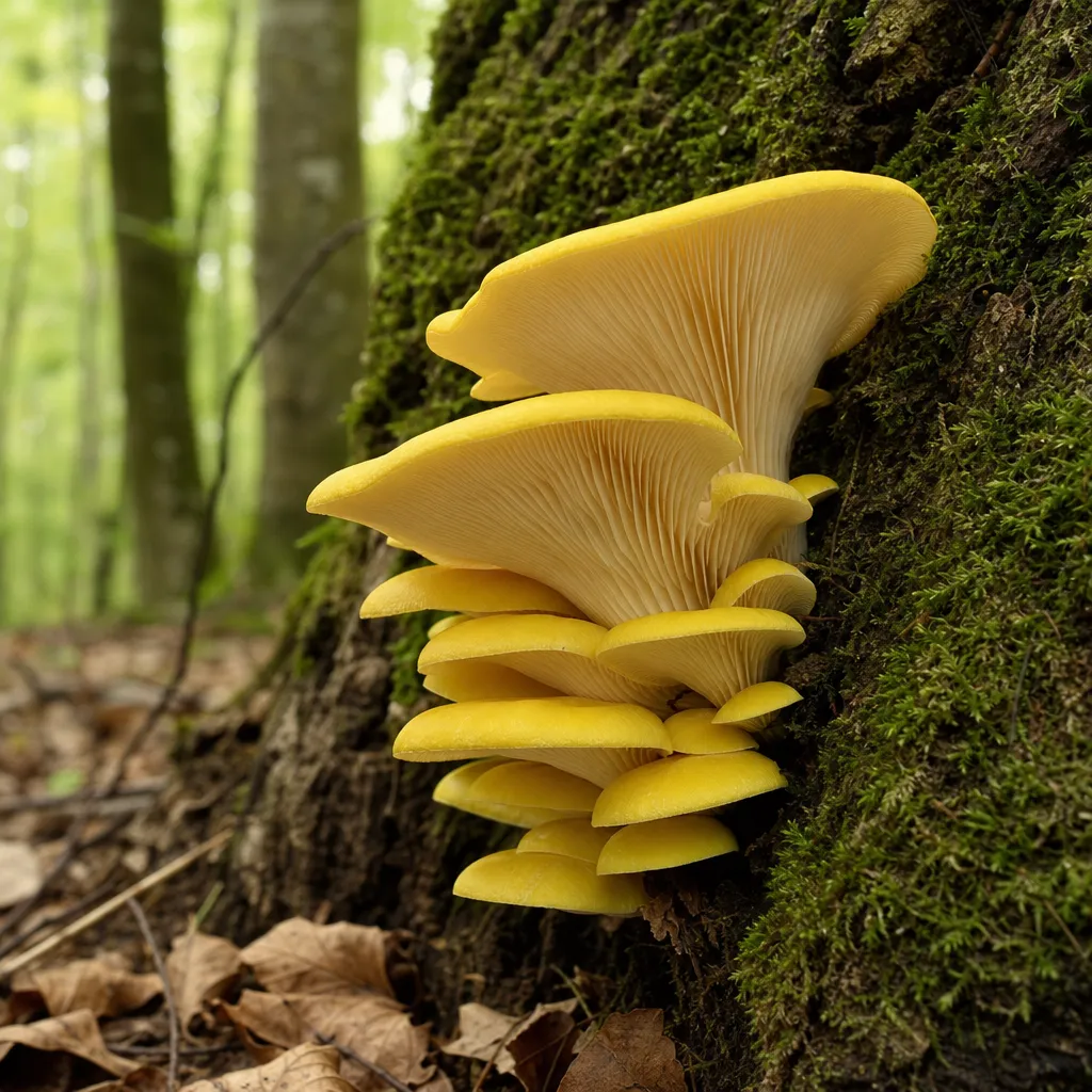 Boczniak złoty - Pleurotus citrinopileatus