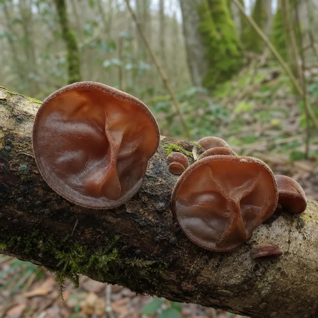 Uszak włochaty – Auricularia cornea