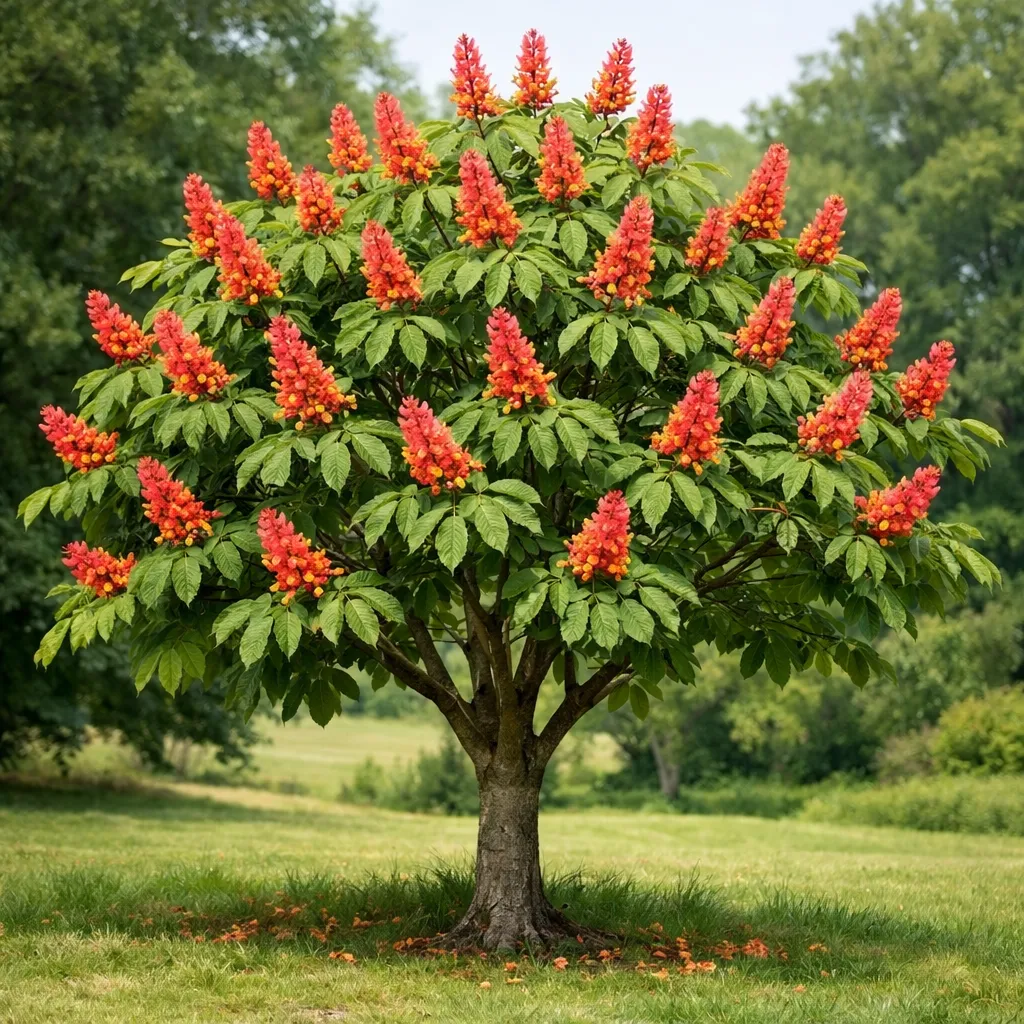 Kasztanowiec czerwonożółty – Aesculus pavia
