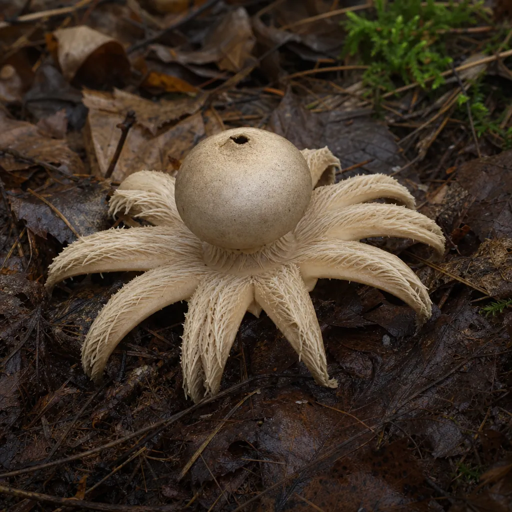 Gwiazdosz frędzelkowany - Geastrum fimbriatum