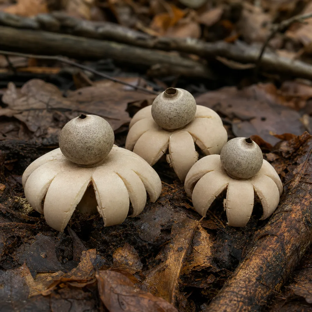 Gwiazdosz potrójny - Geastrum triplex