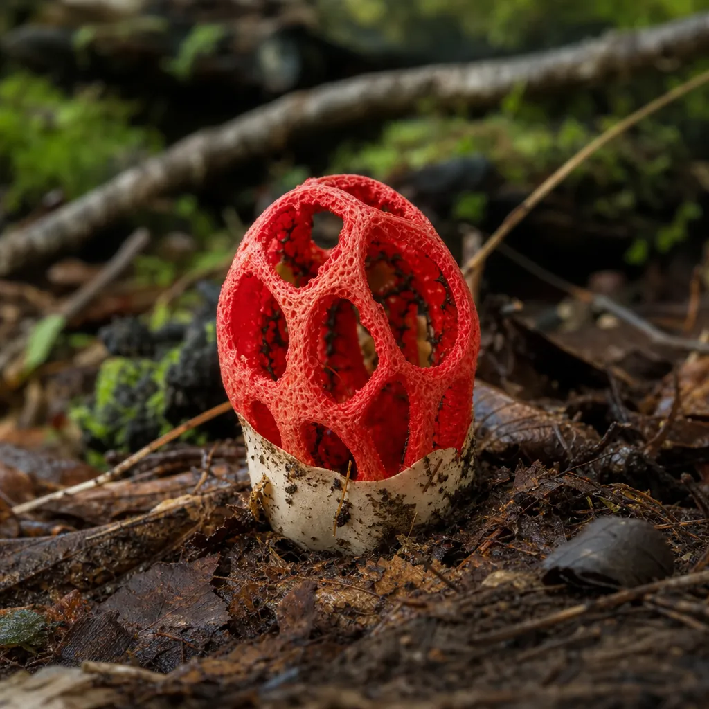 Okratek czerwony – Clathrus ruber
