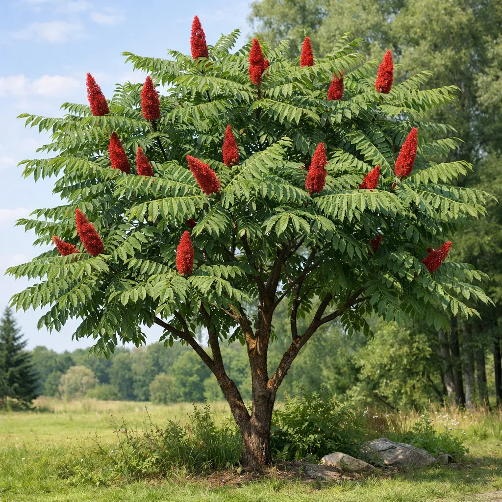 Sumak octowiec – Rhus typhina