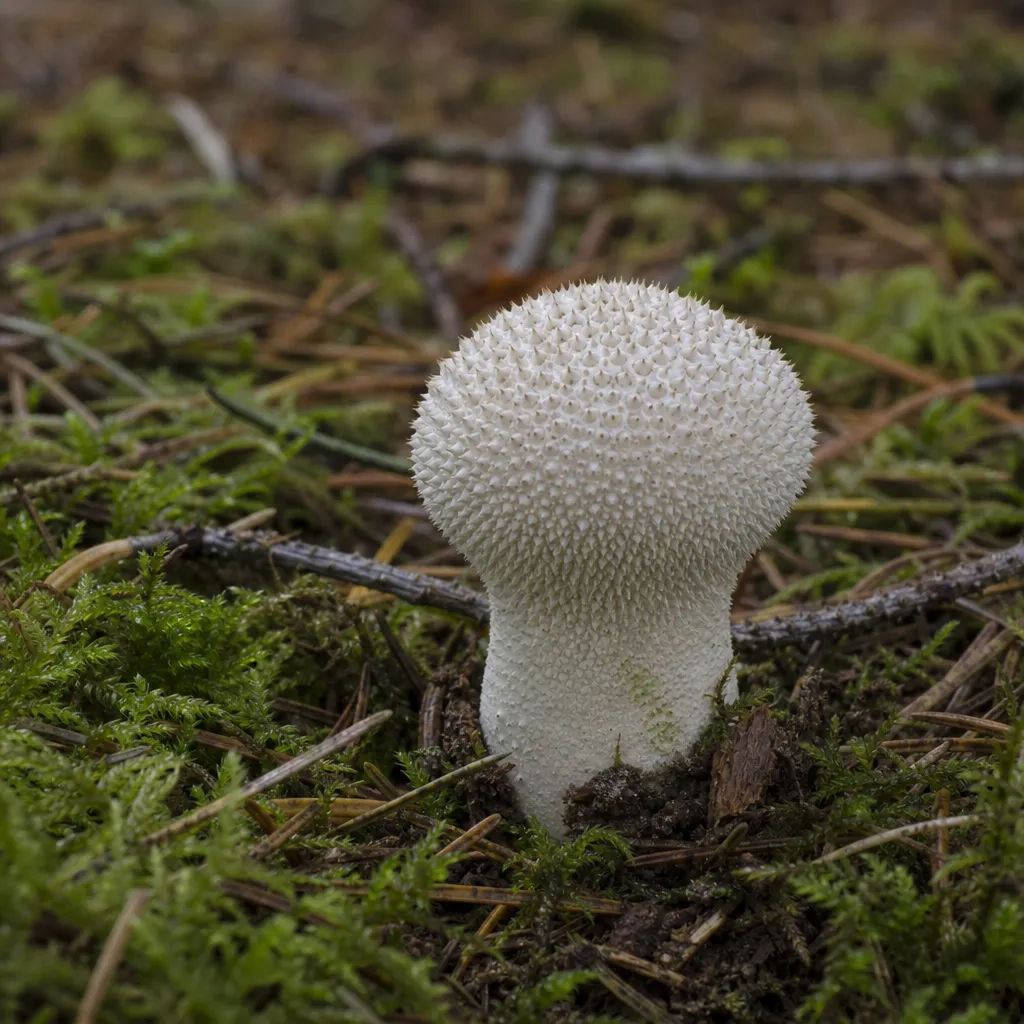 Purchawka jeżowata – Lycoperdon echinatum