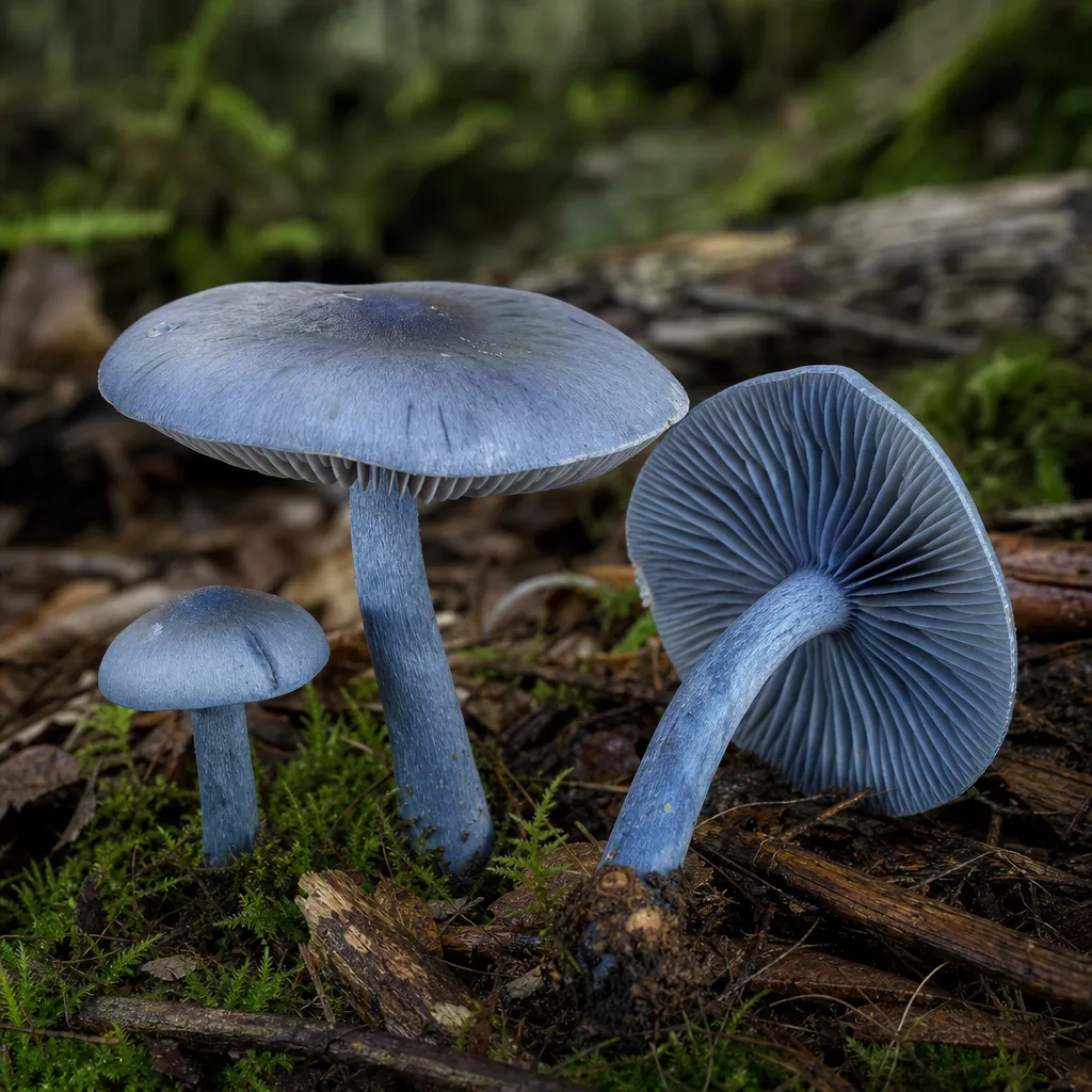 Dzwonkówka niebieska - Entoloma hochstetteri